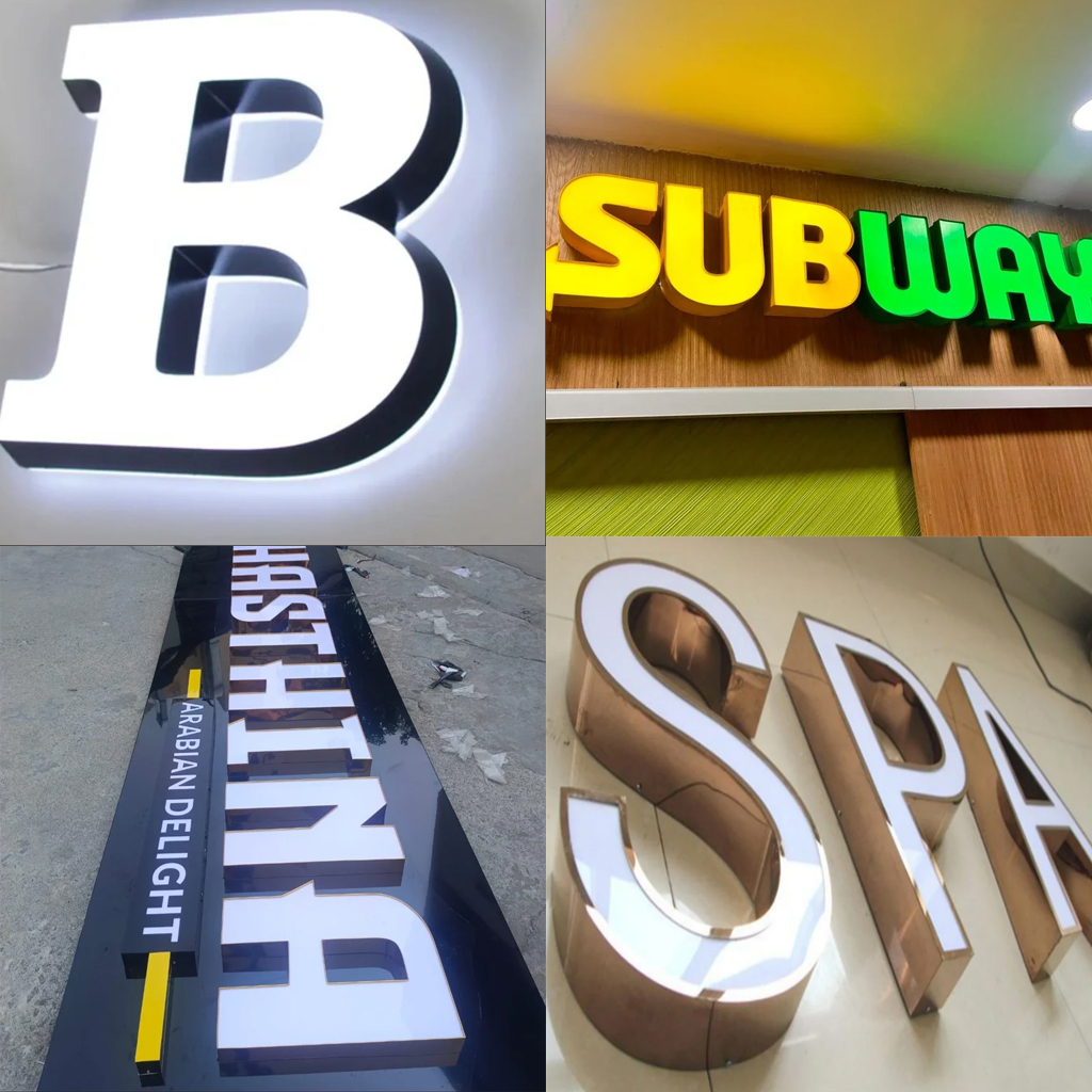 CHANNEL LETTERS WITH FACE ILLUMINATION