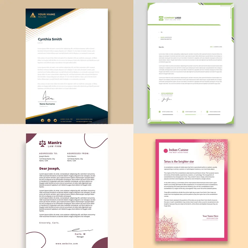 custom letterheads